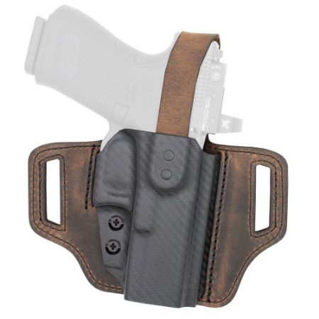 Picture of VERSACARRY INSURGENT THUMB BREAK, OWB HOLSTER, RIGHT HAND, FITS SIG P365, DISTRESSED LEATHER AND POLYMER