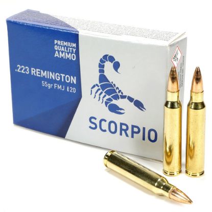 Picture of SCORPIO 223 REM 55GR FMJ, 20RD BOX
