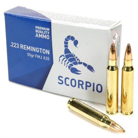 Picture of SCORPIO 223 REM 55GR FMJ, 20RD BOX