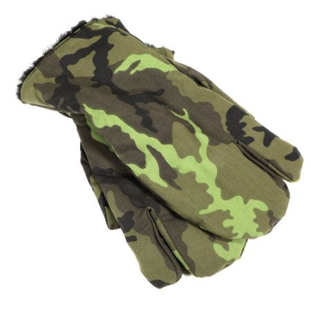 CZECH M95 CAMO TRIGGER MITTENS, Cold Weather Gloves, Leather Palm, Glove, GER-0410, RTG Parts