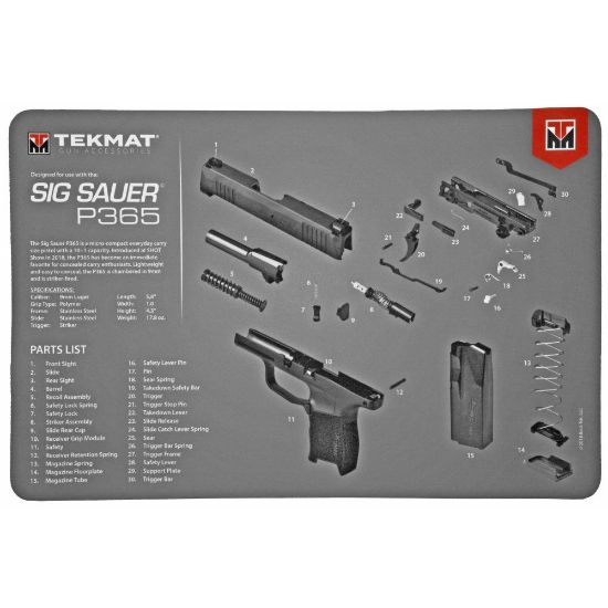 Picture of SIG P365 11X17" ULTRA PREMIUM GUN CLEANING & REPAIR MAT BY TEKMAT