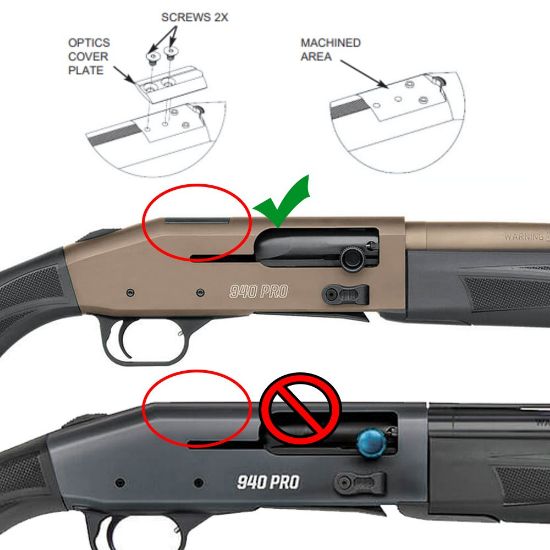 Picture of HB INDUSTRIES MOSSBERG 940 PRO OPTIC MOUNT, HOLOSUN 509T, SCRS