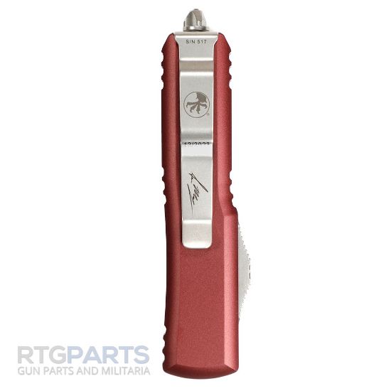 Picture of MICROTECH UTX-85 WARHOUND OTF AUTOMATIC KNIFE, MERLOT, 3.125 INCH, STONEWASH, 719W-10MRS