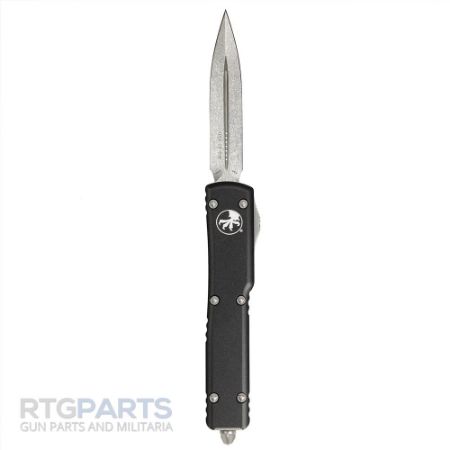 Picture of MICROTECH UTX-70 D/E OTF AUTOMATIC KNIFE, BLACK, 2.4 INCH, STONEWASH, 147-10