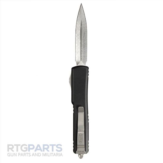 Picture of MICROTECH UTX-70 D/E OTF AUTOMATIC KNIFE, BLACK, 2.4 INCH, STONEWASH, 147-10