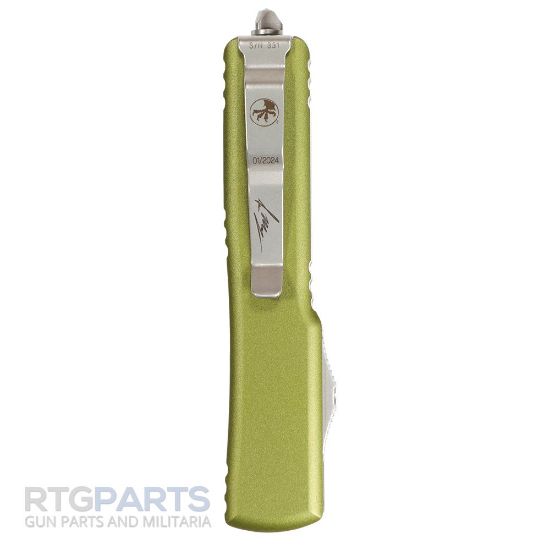 Picture of MICROTECH UTX-70 WARHOUND OTF AUTOMATIC KNIFE, OD GREEN, 2.4 INCH, STONEWASH, 419W-10ODS