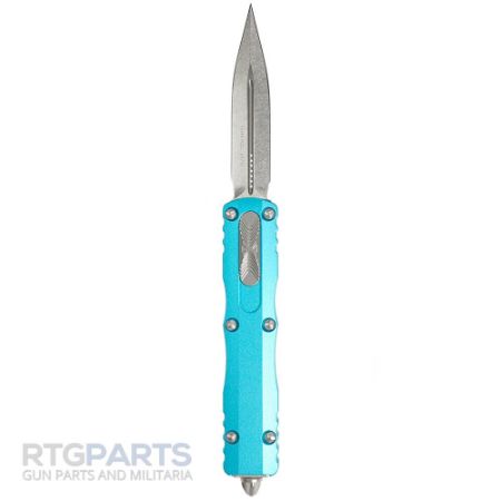 Picture of MICROTECH DIRAC D/E OTF AUTOMATIC KNIFE, TURQUOISE, 2.9 INCH, STONEWASH, 225-10TQ