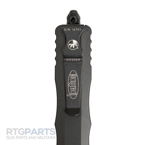 Picture of MICROTECH DIRAC DELTA D/E OTF AUTOMATIC KNIFE, BLACK, 3.75 INCH, TACTICAL, SERRATED, 227-3T
