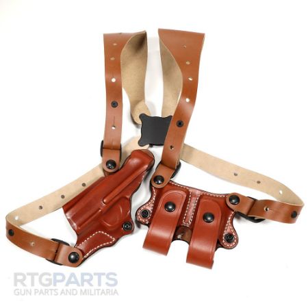 Picture of DESANTIS GUNHIDE 11D NEW YORK UNDERCOVER SHOULDER HOLSTER FOR SIG SAUER P365 & XL, LEFT HAND, TAN LEATHER