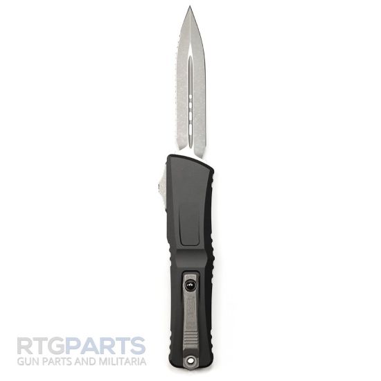 Picture of MICROTECH COMBAT TROODON GEN III D/E OTF AUTOMATIC KNIFE, BLACK, 4 INCH, APOCALYPTIC P/S, 1142-12AP