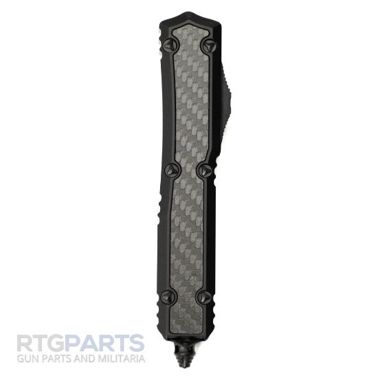 Picture of MICROTECH MAKORA SIGNATURE D/E OTF AUTOMATIC KNIFE, BLACK, 3.4 INCH, 206-1TCFIS