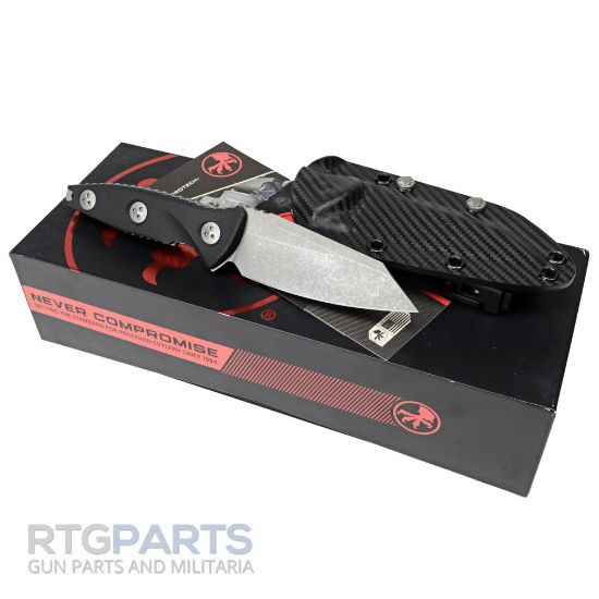 Picture of MICROTECH SOCOM ALPHA MINI FIXED BLADE KNIFE, S/E, BLACK G10, 3.7 INCH, 93M-10AP