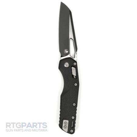 Picture of MICROTECH STANDARD ISSUE MSI, S/E, RAM-LOK, BLACK G10, 3.9 INCH, TWO-TONE, 210-1FLGTBK