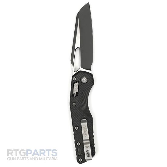 Picture of MICROTECH STANDARD ISSUE MSI, S/E, RAM-LOK, BLACK G10, 3.9 INCH, TWO-TONE, 210-1FLGTBK