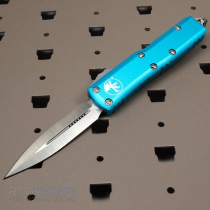 Picture of MICROTECH UTX-85 D/E OTF AUTOMATIC KNIFE, TURQUOISE, 3.125 INCH, SATIN, 232-4TQ
