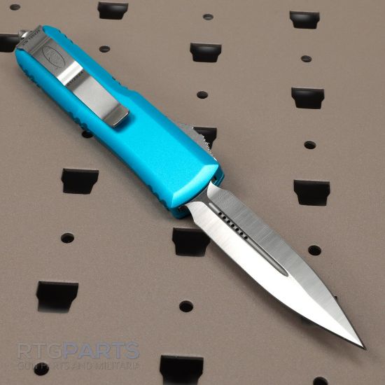 Picture of MICROTECH UTX-85 D/E OTF AUTOMATIC KNIFE, TURQUOISE, 3.125 INCH, SATIN, 232-4TQ