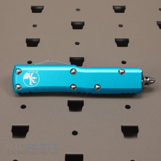 Picture of MICROTECH UTX-85 D/E OTF AUTOMATIC KNIFE, TURQUOISE, 3.125 INCH, SATIN, 232-4TQ