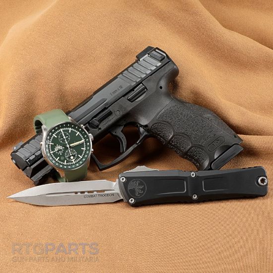 Picture of MICROTECH COMBAT TROODON GEN III D/E OTF AUTOMATIC KNIFE, BLACK, 4 INCH, APOCALYPTIC, 1142-10AP