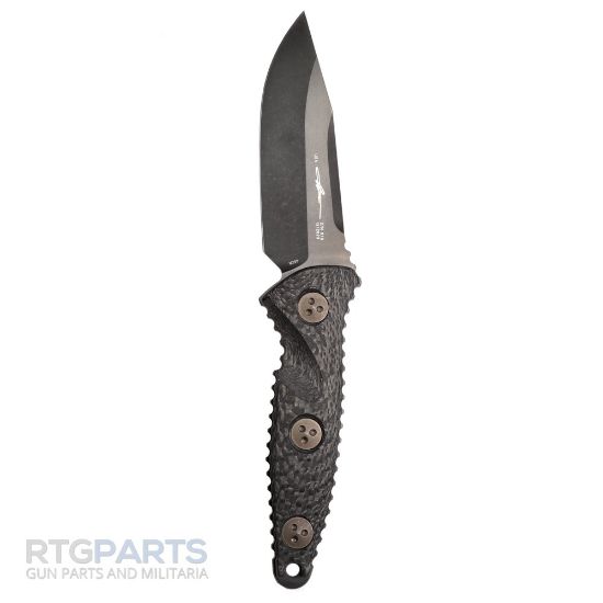Picture of MICROTECH SOCOM ALPHA MINI FIXED BLADE KNIFE, S/E, BLACK, 3.75 INCH, 113M-1DLCCFS