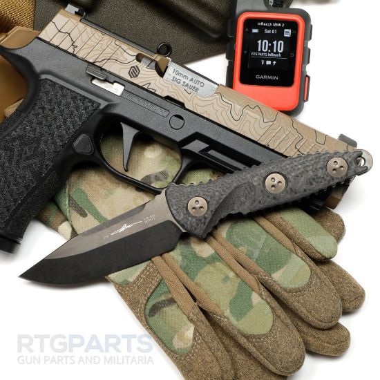 Picture of MICROTECH SOCOM ALPHA MINI FIXED BLADE KNIFE, S/E, BLACK, 3.75 INCH, 113M-1DLCCFS