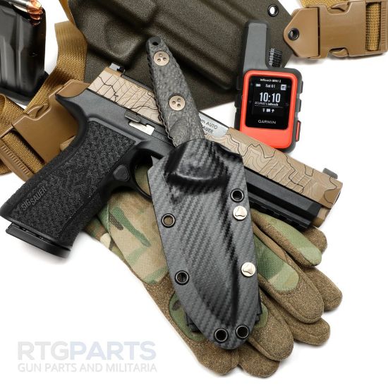 Picture of MICROTECH SOCOM ALPHA MINI FIXED BLADE KNIFE, S/E, BLACK, 3.75 INCH, 113M-1DLCCFS