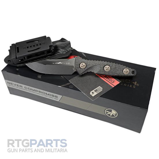 Picture of MICROTECH SOCOM ALPHA MINI FIXED BLADE KNIFE, S/E, BLACK, 3.75 INCH, 113M-1DLCCFS
