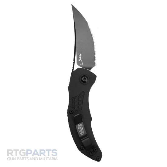 Picture of MICROTECH BRACHIAL AUTO KNIFE, S/E, BLACK, 3.25 INCH, BLACK SERRATED, 268A-3T