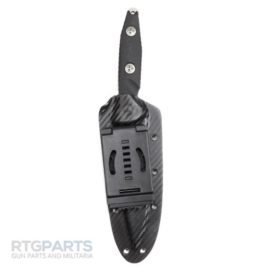 Picture of MICROTECH SOCOM ALPHA FIXED BLADE KNIFE, S/E, G10 BLACK, 5.6 INCH, STONEWASH, 113-11