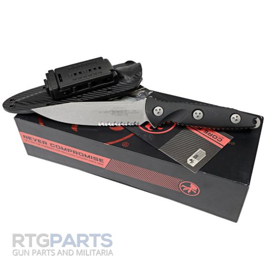 Picture of MICROTECH SOCOM ALPHA FIXED BLADE KNIFE, S/E, G10 BLACK, 5.6 INCH, APOCALYPTIC, 113-11AP