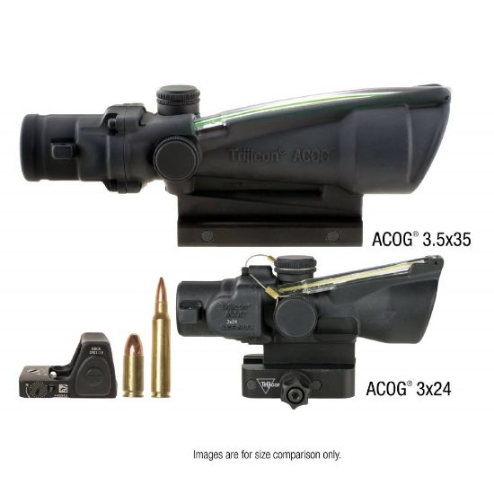 Picture of TRIJICON COMPACT ACOG 3X24 7.62X39/123GR, DUAL ILLUMINATION RED HORSESHOE BCD W/ Q-LOC MOUNT, TA50-C-400360