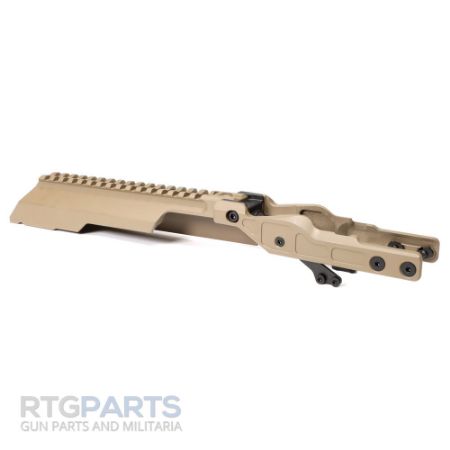 MIDWEST INDUSTRIES AK47/AK74 ALPHA RAILED TOP COVER, FDE,Top Cover Rail, 812102034698, MI-AK-ALPHA-RTC-FDE, Hinged Top Cover, MI, RTG Parts