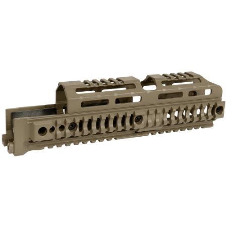 Picture of AK47/AK74 ALPHA SERIES 10 INCH QUAD RAIL HANDGUARD, FDE, MIDWEST INDUSTRIES