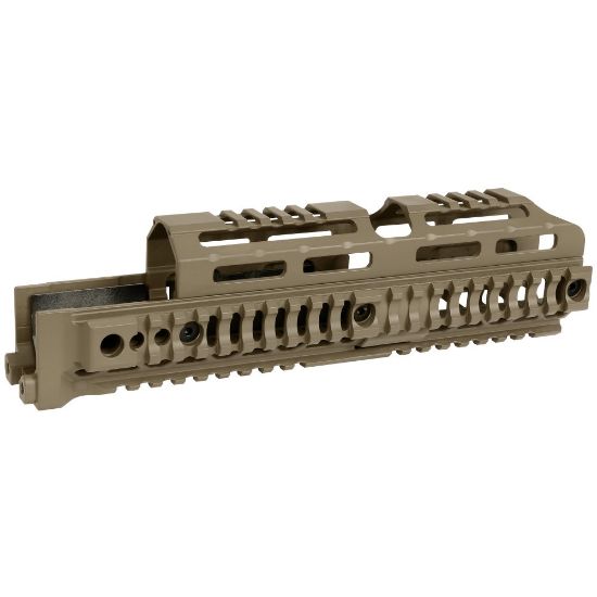 Picture of MIDWEST INDUSTRIES AK47/AK74 ALPHA SERIES 10 INCH QUAD RAIL HANDGUARD, FDE