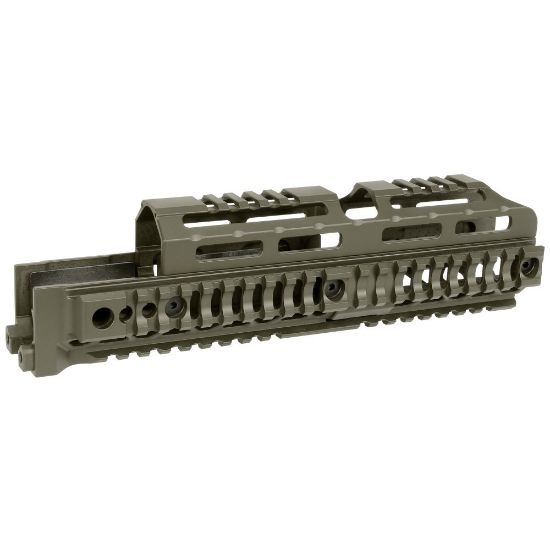 Picture of MIDWEST INDUSTRIES AK47/AK74 ALPHA SERIES 10 INCH QUAD RAIL HANDGUARD, ODG