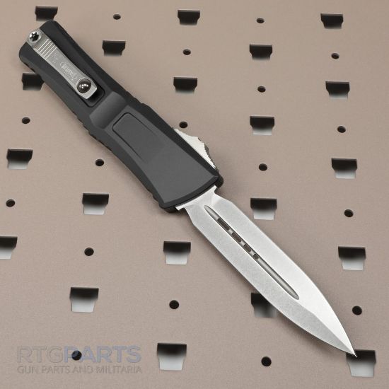 Picture of MICROTECH COMBAT TROODON GEN III D/E OTF AUTOMATIC KNIFE, BLACK, 4 INCH, STONEWASH, 1142-10