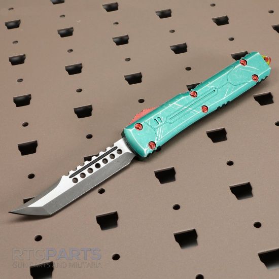 Picture of MICROTECH ULTRATECH BOUNTY HUNTER HELLHOUND OTF AUTOMATIC KNIFE, 3.4 INCH, STONEWASH, 119-10BH