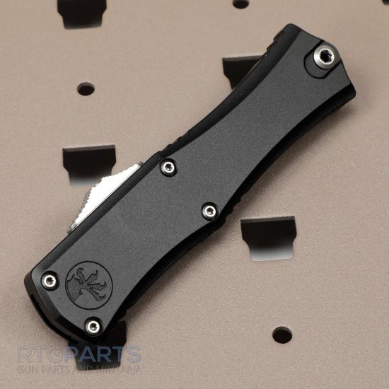 Picture of MICROTECH HERA II MINI D/E BAYONET OTF, AUTOMATIC KNIFE, BLACK, 3 INCH, STONEWASH, 1701M-10