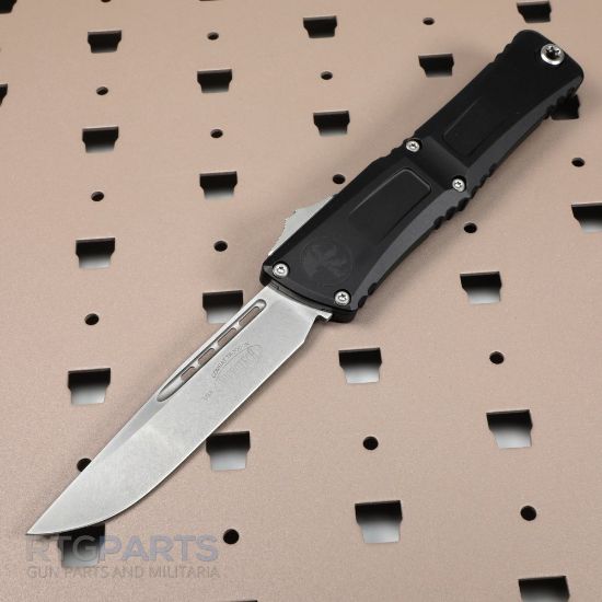 Picture of MICROTECH COMBAT TROODON GEN III S/E OTF AUTOMATIC KNIFE, BLACK, 4 INCH, STONEWASH, 1143-10
