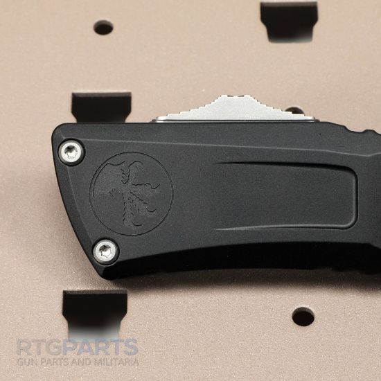 Picture of MICROTECH COMBAT TROODON GEN III S/E OTF AUTOMATIC KNIFE, BLACK, 4 INCH, STONEWASH, 1143-10