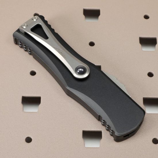 Picture of MICROTECH HERA T/E HELLHOUND OTF AUTOMATIC KNIFE, BLACK, 3 INCH, STONEWASH, 919-10S