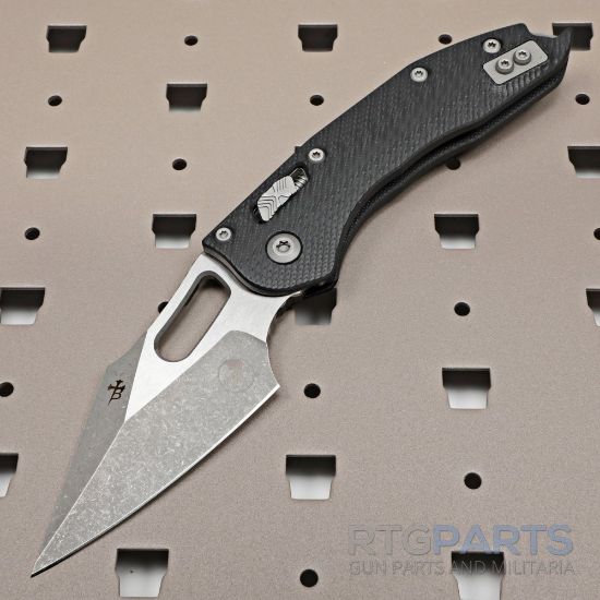 Picture of MICROTECH STITCH, S/E, RAM-LOK, BLACK, FLUTED G10, 3.7 INCH, APOCALYPTIC, 169RL-10APFLGTBK