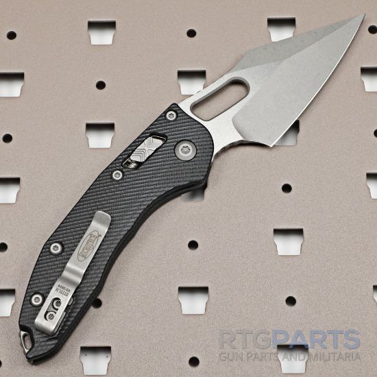 Picture of MICROTECH STITCH, S/E, RAM-LOK, BLACK, FLUTED G10, 3.7 INCH, APOCALYPTIC, 169RL-10APFLGTBK