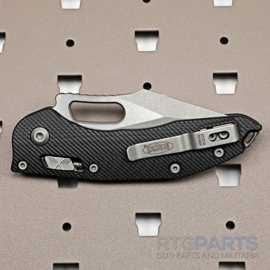 Picture of MICROTECH STITCH, S/E, RAM-LOK, BLACK, FLUTED G10, 3.7 INCH, APOCALYPTIC, 169RL-10APFLGTBK