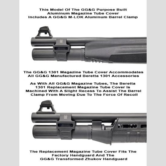 Picture of GG&G BERETTA 1301 GEN 3 REPLACEMENT MAGAZINE TUBE COVER WITH M-LOK BARREL CLAMP