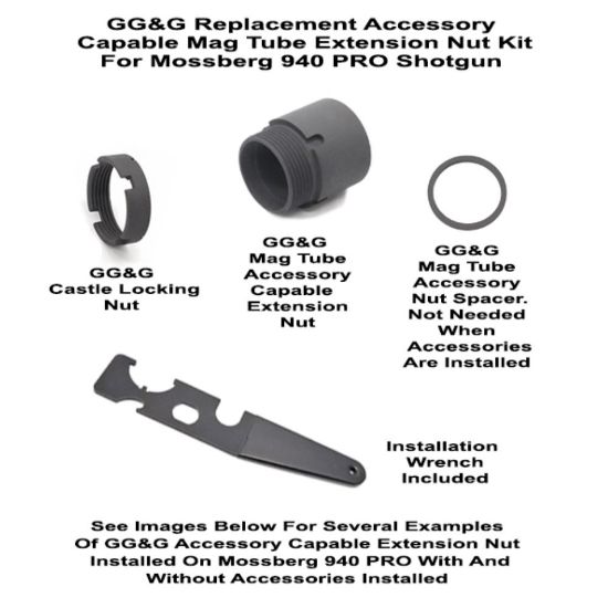 Picture of GG&G MOSSBERG 940 PRO TACTICAL REPLACEMENT MAG TUBE EXTENSION NUT, ACCESSORY CAPABLE