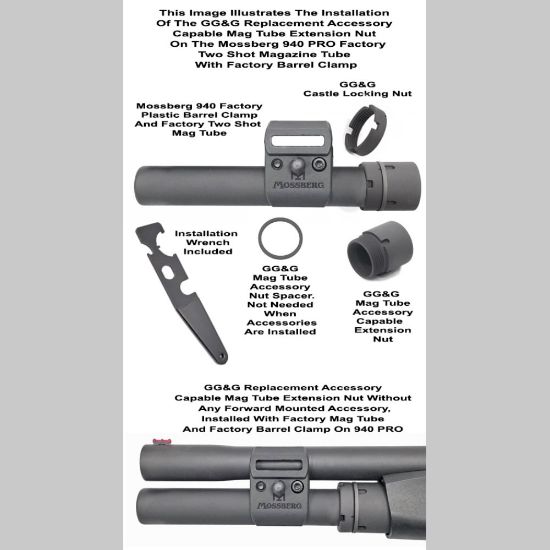 Picture of GG&G MOSSBERG 940 PRO TACTICAL REPLACEMENT MAG TUBE EXTENSION NUT, ACCESSORY CAPABLE