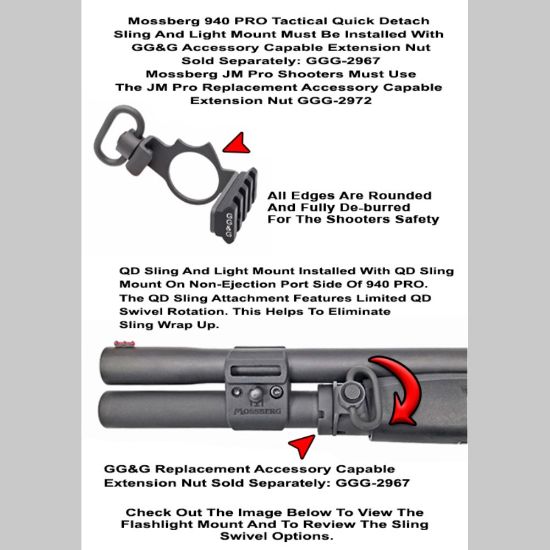 Picture of GG&G MOSSBERG 940 PRO QD SLING AND FLASHLIGHT MOUNT