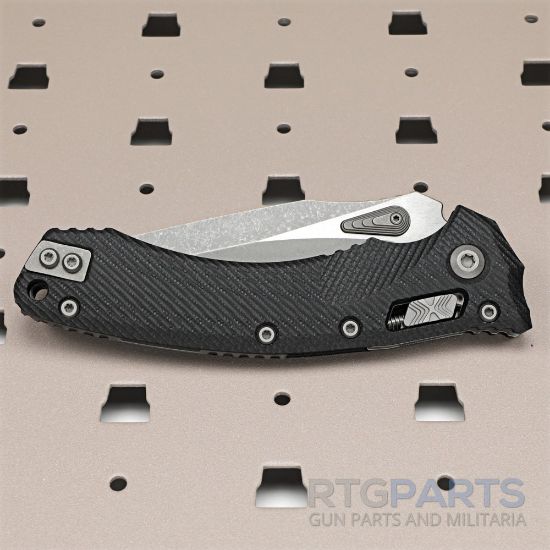 Picture of MICROTECH AMPHIBIAN, S/E, RAM-LOK, BLACK, FLUTED G10, 3.9 INCH, APOCALYPTIC, 137RL-10FLGTOD