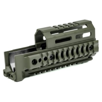 Picture of MIDWEST INDUSTRIES AK47/AK74 ALPHA SERIES 6 INCH QUAD RAIL HANDGUARD, ODG