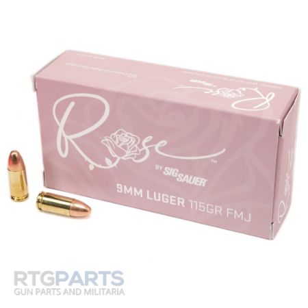 Picture of SIG AMMO 9MM 115GR ELITE BALL ROSE FMJ, DESIGNED FOR SHORT BARRELS, 50RD BOX